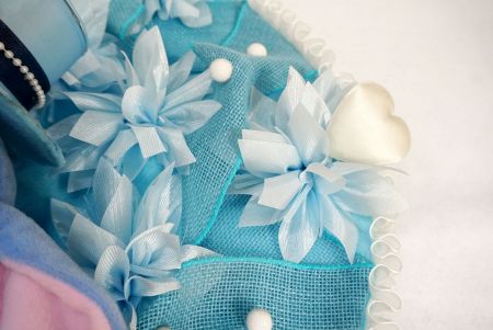 Blue Darling Heart Wreath